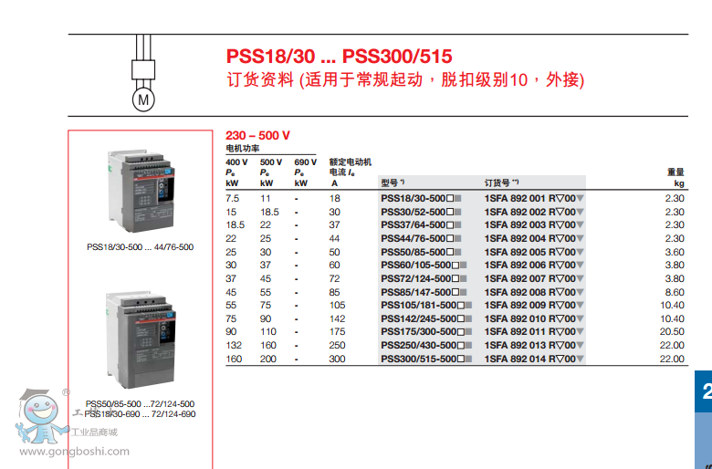 ABBܛ(dng)(jng)(j) PSS 30/52-500L  Ʒ(yng)